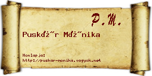 Puskár Mónika névjegykártya