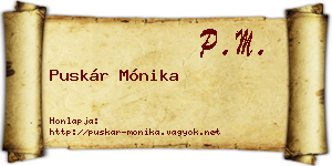 Puskár Mónika névjegykártya