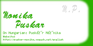 monika puskar business card